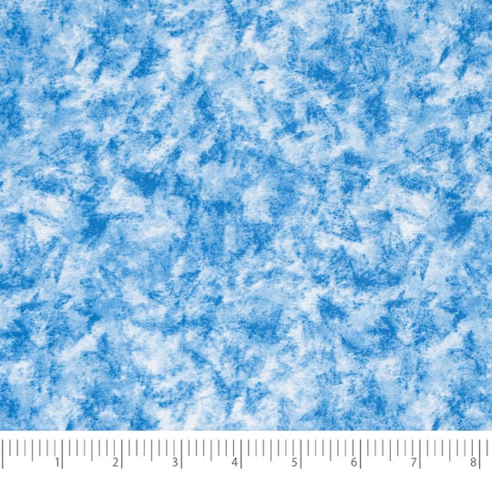 SINGER Christmas Tone-on-Tone Steel Blue Cotton Fabric